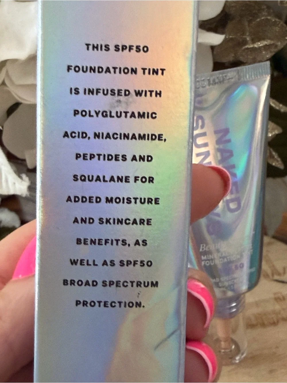 NWT Naked Sundays BeautyScreen Mineral Peptide Foundation Tint SPF 50 shade 3.5
